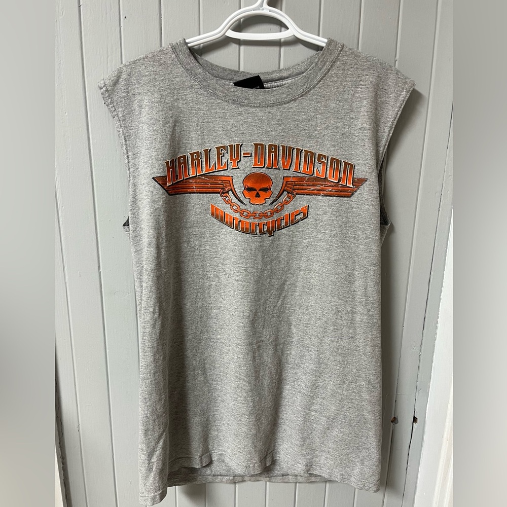 Vintage Harley Davidson Hot Rod Sleeveless Shirt Medium
